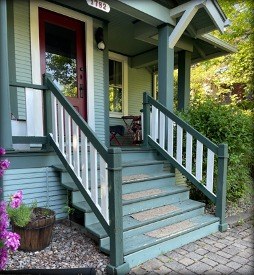 Original porch steps before rebuild